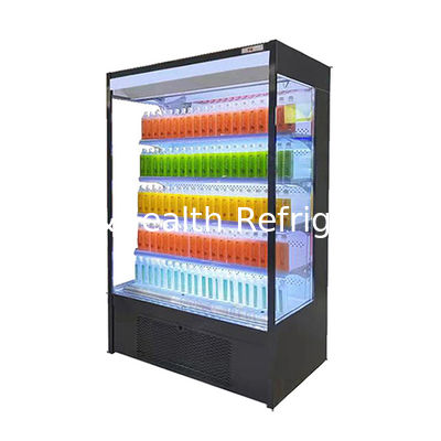 comestibles 4 pantallas estanterías bebida fría Chiller abierto multideck con iluminación LED