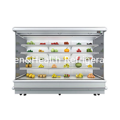 10M Vitrina de productos lácteos Bebidas Display Refrigerador Multideck Chiller abierto