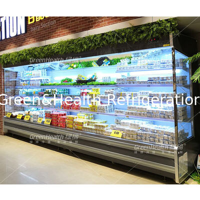 Supermercado de mercancías de pantalla abierta frigorífico con 4 estanterías 220-110V/50Hz