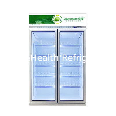 Refrigerador comercial vertical de la bebida de 2 puertas con 1250L 5 capas ajustables