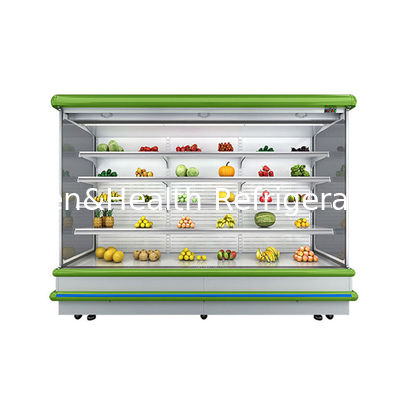 Equipo de refrigeración grande de varios pisos Frutas Display abierto Refrigerador para bebidas en botella