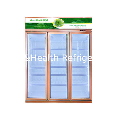 R134a Refrigeración de ventilador Display comercial Refrigerador Chiller de bebidas