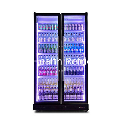 Puerta giratoria Bebidas alcohólicas Display Freezer con refrigerante R290 y vidrio E bajo