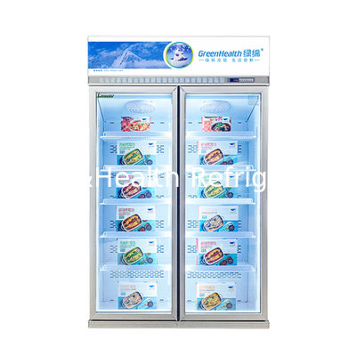 220V congelador de puerta de vidrio de carne con deshielo automático R209 refrigerante