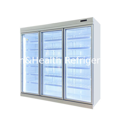 Enfriador de puerta de vidrio con refrigerante R404