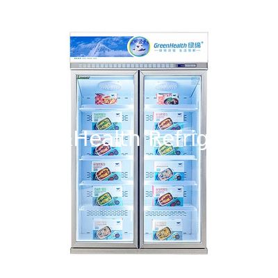 5 capas Estantes Plata Champaña de color de vidrio puerta congeladora para mariscos congelados