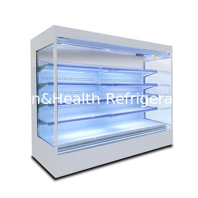 5 pantallas 4 estanterías Comercial LED Blanco Multideck Chiller abierto