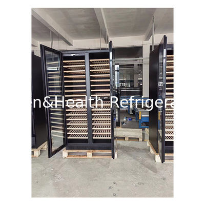 Certificado ETL Puerta única/doble Estante de madera de haya Puerta de vidrio Congelador de almacenamiento de vino tinto