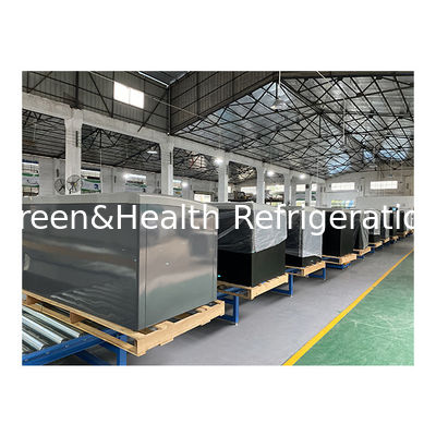 Ventas directas de fábrica Puerta corredera semiabierta Vidrio acero inoxidable Productos congelados Almacenamiento Isla Cabinet Freezer