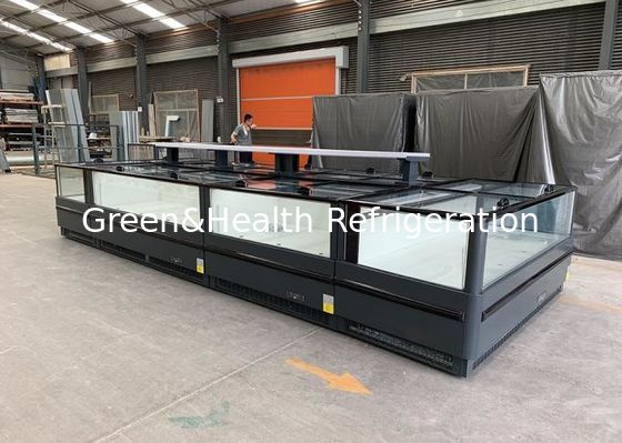 Comedor de alimentos congelados Refrigerador de isla Refrigerador de supermercado Refrigerador