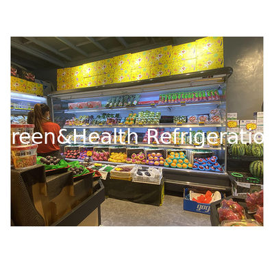 Unidad remota Supermercado grande comercial hortalizas y frutas Display de refrigeración gabinete abierto