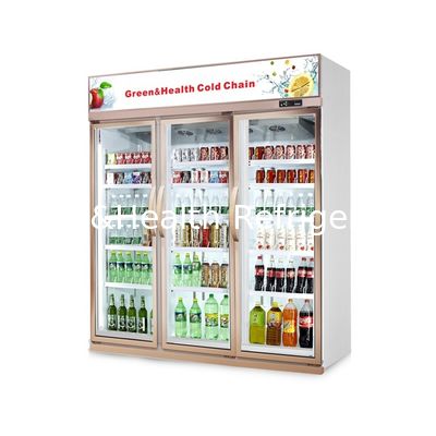 Refrigerador con puerta de cristal giratorio Vendedor de bebidas Display refrigerador para conveniencia Tienda de comestibles