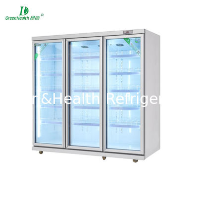 Refrigerador de la bebida de la puerta de cristal/congelador comerciales de la exhibición del supermercado