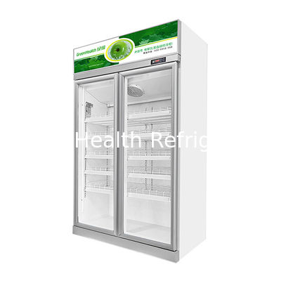 Supermercado comercial / tienda Dos puertas de vidrio Economía Refrigerador Display Refrigerador