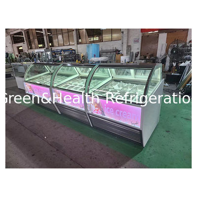 Tiendas/tiendas de uso de helados Refrigerantes Display de almacenamiento Refrigeradores congelador