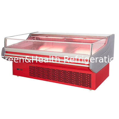 Congelador de Exhibición de Carne de Acero Inoxidable con Descongelación Automática y Luz LED para Exhibición de Carne Fresca
