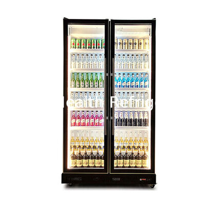 Refrigerador de exhibición de bebidas de alta gama y alta calidad con múltiples luces LED ajustables