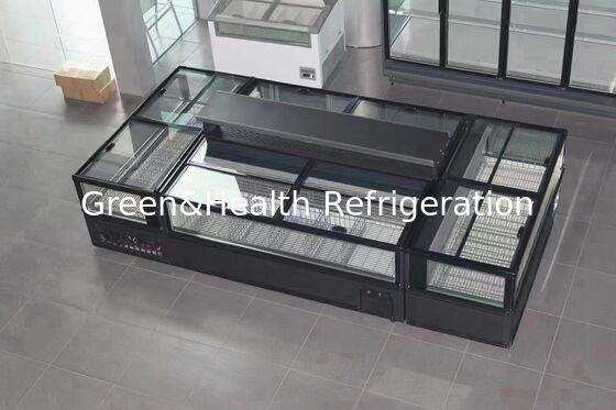Guangdong Green&Health Commercial Island Freezer Display Freezer con compresor Secop y R290