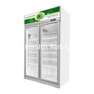 Refrigerador de bebidas de la unidad superior de doble puerta inverter de plata