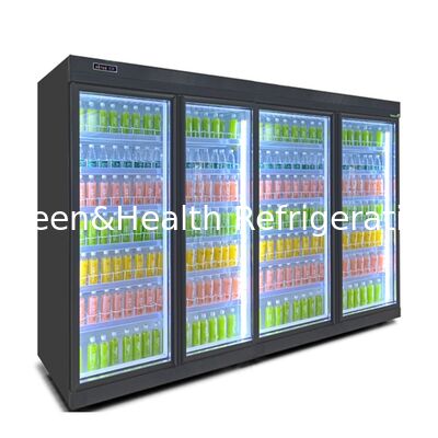 Frío de ventilador Frío de bebidas comercial con 5 estanterías y controlador digital para pantalla de supermercado