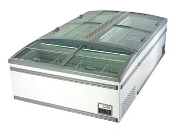 Congelador grande de la puerta de vidrio de desplazamiento del congelador del supermercado de 8 pies para el almacenamiento del pollo
