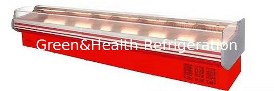 Refrigerador de la exhibición de la tienda de delicatessen de ROHS, escaparate refrigerado exhibición abierta de los 2m para los mariscos de la carne