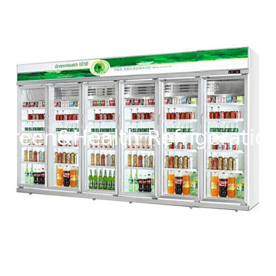 Las bebidas exhiben el equipo de refrigeración de cristal modificado para requisitos particulares de la puerta de Beverge del supermercado