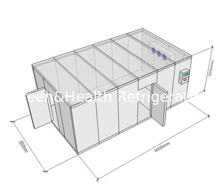 Conservación en cámara frigorífica Warehouse de las cámaras frías del compresor de la capacidad grande modular modular de Refrigeratied