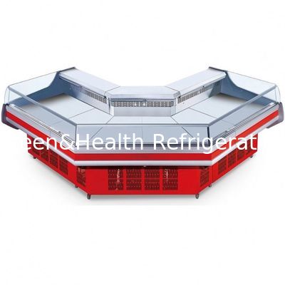 Ahorro de la energía de la capacidad grande del escaparate de la exhibición del refrigerador de los pescados de la carne de la carnicería