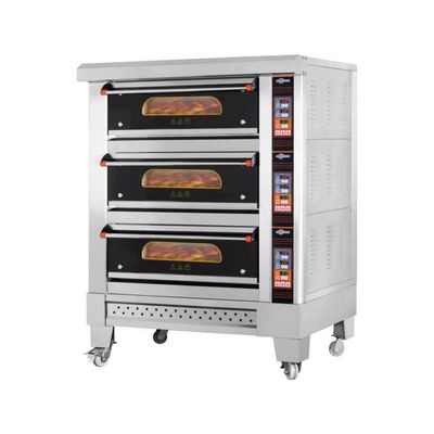 Solas cubiertas usadas anuncio publicitario 2 Tray Gas Oven Equipments de la panadería 1