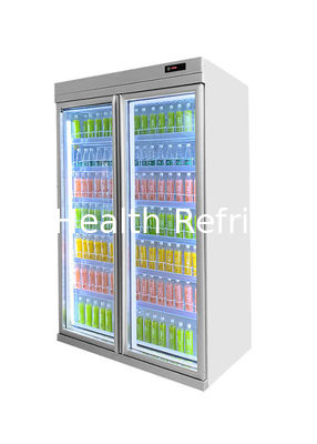 Un refrigerador más fresco de la exhibición vertical comercial de la bebida para el supermercado