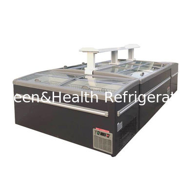 Congelador comercial de la isla de la combinación de la puerta deslizante para la comida congelada