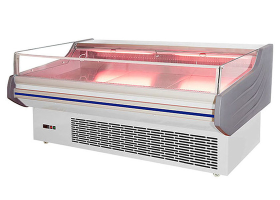 Congelador comercial de la exhibición de la carne del refrigerador abierto de la exhibición del supermercado con la lámpara del LED