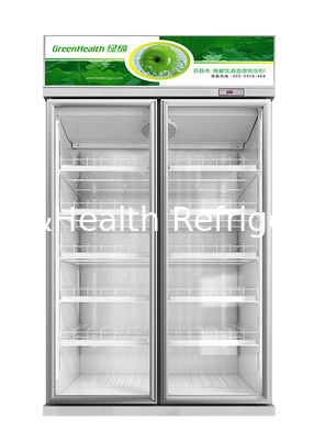 3 Sección Puerta de vidrio Mercadería nevera comercial nevera vertical Mercadería refrigerada con puerta de vidrio oscilante